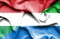 Waving flag of Sierra Leone and Hungary