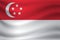 Waving flag of Singapore. Vector illustration