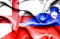 Waving flag of Slovenia and England