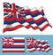 Waving Flag of the State of Hawaii