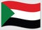 Waving flag of Sudan vector graphic. Waving Sudanese flag illustration. Sudan country flag wavin in the wind is a symbol of