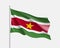 Waving flag of Suriname