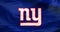 A waving flag of Team logo for the New York Giants a professional American football team.