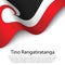 Waving flag of Tino Rangatiratanga on white background. Banner o