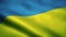 Waving flag of Ukraine. Realistic close up slow motion 3D animation