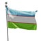 Waving flag of the Uzbekistan