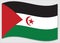 Waving flag of Western Sahara vector graphic. Waving Saharan flag illustration. Western Sahara country flag wavin in the wind is a