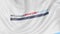 Waving flag with Williams Martini Racing logo. Seamles loop 4K editorial animation