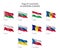 Waving flags of Eastern Europe.