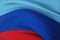 Waving flags of the world - flag of The Luhansk People's Republic. Closeup view, 3D illustration.