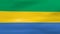 Waving Gabon Flag, ready for seamless loop