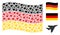 Waving German Flag Collage of Airplane Intercepter Items