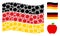 Waving German Flag Collage of Apple Items