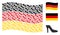 Waving German Flag Mosaic of Lady Shoe Items