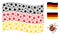Waving German Flag Pattern of Bug Items