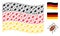 Waving German Flag Pattern of Cockroach Items