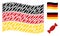 Waving Germany Flag Mosaic of Candy Items