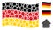 Waving Germany Flag Pattern of Cabin Icons