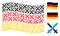 Waving Germany Flag Pattern of Crossing Swords Items