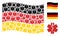 Waving Germany Flag Pattern of Life Star Items