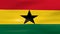 Waving Ghana Flag, ready for seamless loop