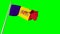 Waving glorious flag of Andorra on green screen, isolated - object 3D rendering