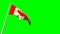 Waving glorious flag of Canada on chroma key screen, isolated - object 3D rendering