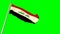 Waving glorious flag of Iraq on green screen, isolated - object 3D illustration