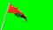 Waving glorious flag of Oman on green screen, isolated - object 3D rendering