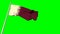 Waving glorious flag of Qatar on chroma key screen, isolated - object 3D rendering