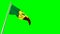 Waving glorious flag of Senegal on green screen, isolated - object 3D rendering