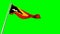 Waving glorious flag of Timor Leste on chroma key screen, isolated - object 3D illustration