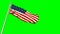 Waving glorious flag of USA on green screen, isolated - object 3D illustration