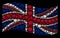 Waving Great Britain Flag Collage of Aerostat Icons