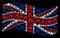 Waving Great Britain Flag Collage of Home Icons