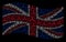 Waving Great Britain Flag Collage of WMD Nerve Agent Chemical Warfare Icons