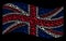 Waving Great Britain Flag Mosaic of Search Items