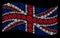 Waving Great Britain Flag Mosaic of Service Tools Items