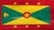 Waving Grenada Flag, ready for seamless loop