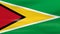 Waving Guyana Flag, ready for seamless loop