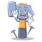 Waving hammer character cartoon emoticon