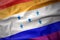 Waving honduras rainbow gay pride flag banner