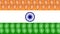 Waving indian flag colour Bloons isolated on indian flag