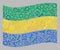 Waving Industrial Gabon Flag - Collage of Cog and Spanner Objects