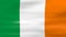 Waving Ireland Flag, ready for seamless loop