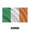 Waving Ireland flag on a white background. Vector illustration