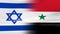 Waving Israel and Syria Flag, ready for seamless loop