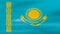 Waving Kazakhstan Flag, ready for seamless loop