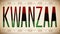Waving Kwanzaa behind Letters and Tribal Design, Video Animation 4K