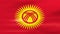 Waving Kyrgyzstan Flag, ready for seamless loop